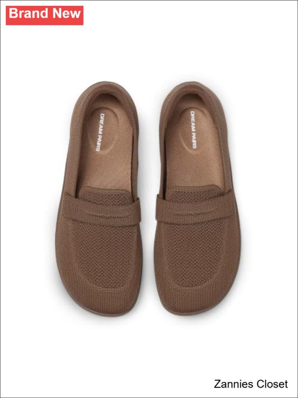 ✨ DREAM PAIRS Women Wide Toe Barefoot Knit Loafers Zero-Drop Arch Support